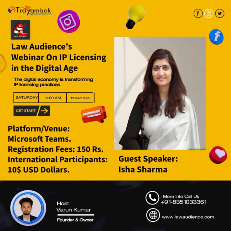Law Audience’s Webinar on IP Licensing in the Digital Age