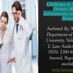 Challenges In Strengthening Primary Health Care Infrastructure in India: A Policy Perspective