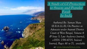 Read more about the article A Study of GI Protection to Sweets and Popular Foods In India