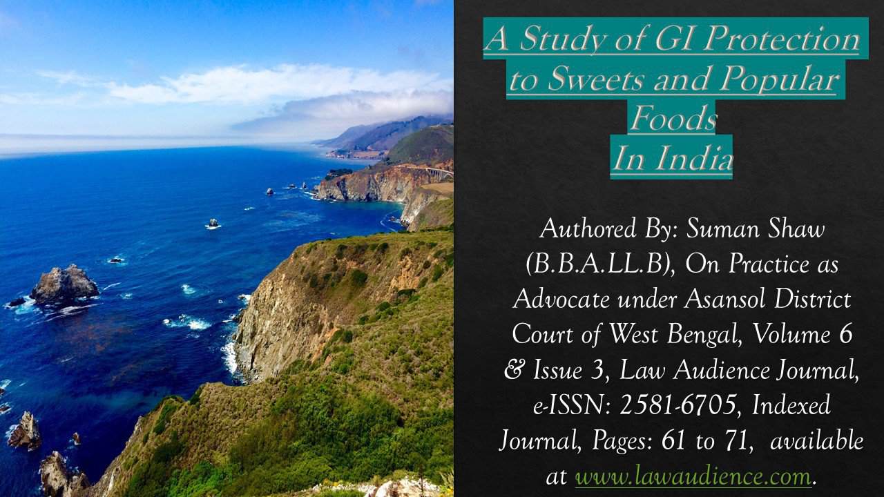 You are currently viewing A Study of GI Protection to Sweets and Popular Foods In India