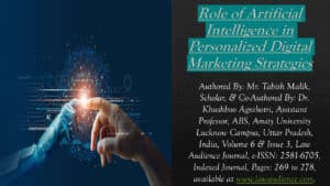 Read more about the article Role of Artificial Intelligence in Personalized Digital Marketing Strategies