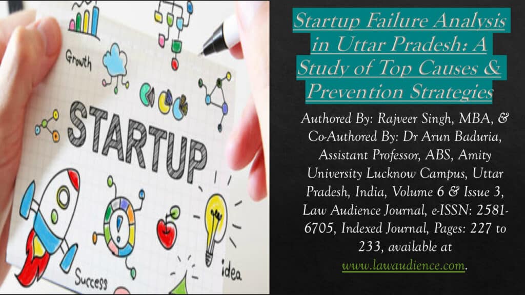 Startup Failure Analysis in Uttar Pradesh: A Study of Top Causes & Prevention Strategies
