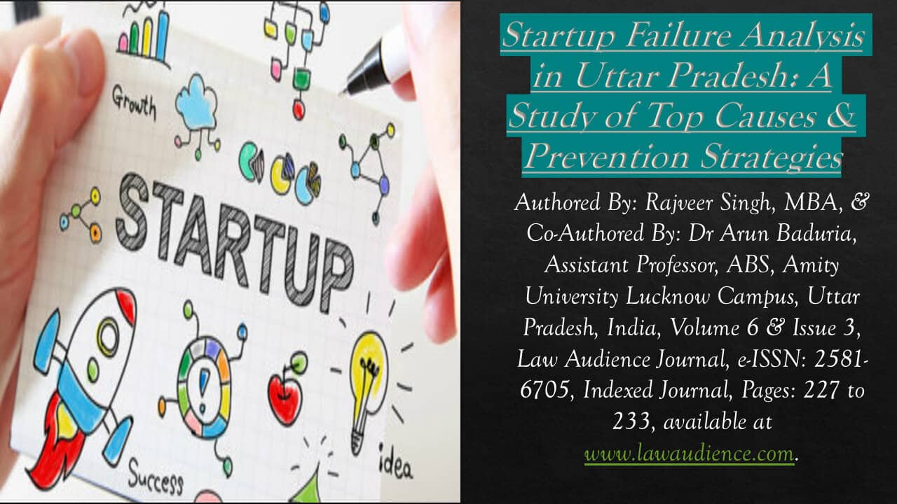 Startup Failure Analysis in Uttar Pradesh: A Study of Top Causes & Prevention Strategies