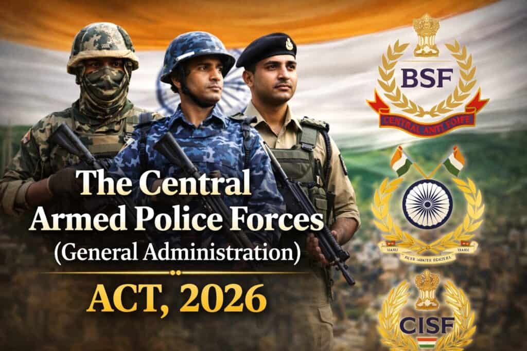 The Central Armed Police Forces (General Administration) Act, 2026