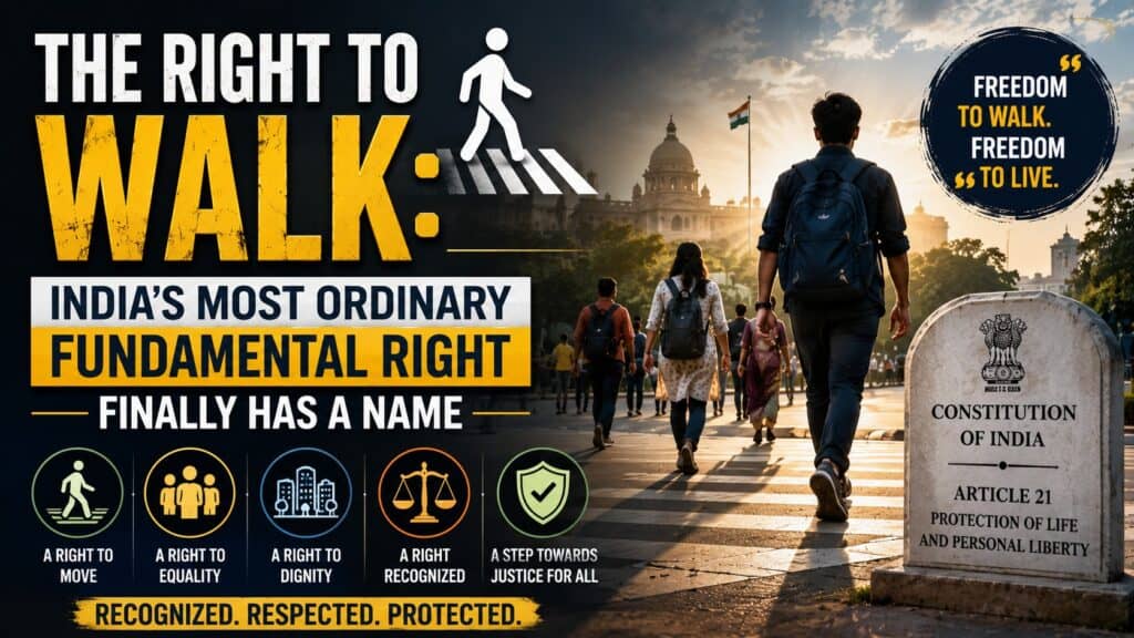 The Right to Walk: India’s Most Ordinary Fundamental Right Finally Has a Name